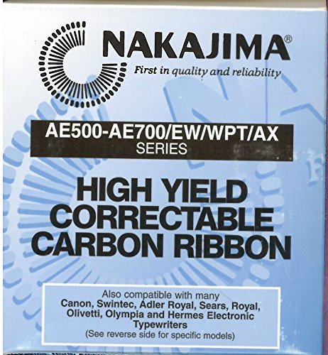 2 Nakajima HYC01 AE-580, AE-500 AE-710 Typewriter Ribbons, Correctable, Original