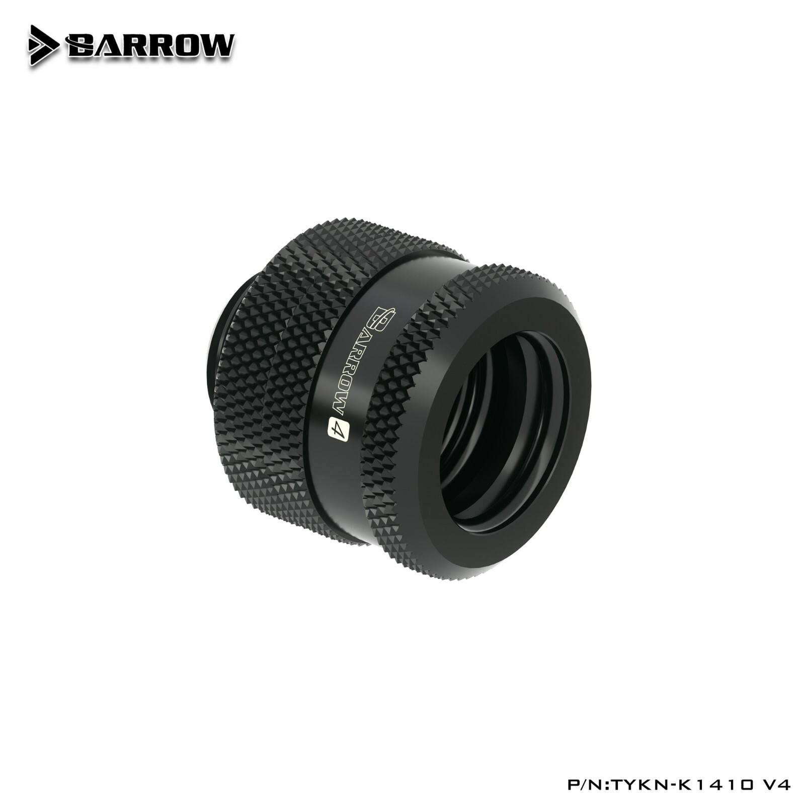 Barrow G1/4" to 14mm Compression Fitting For Rigid Hard Tubing Black White Gold