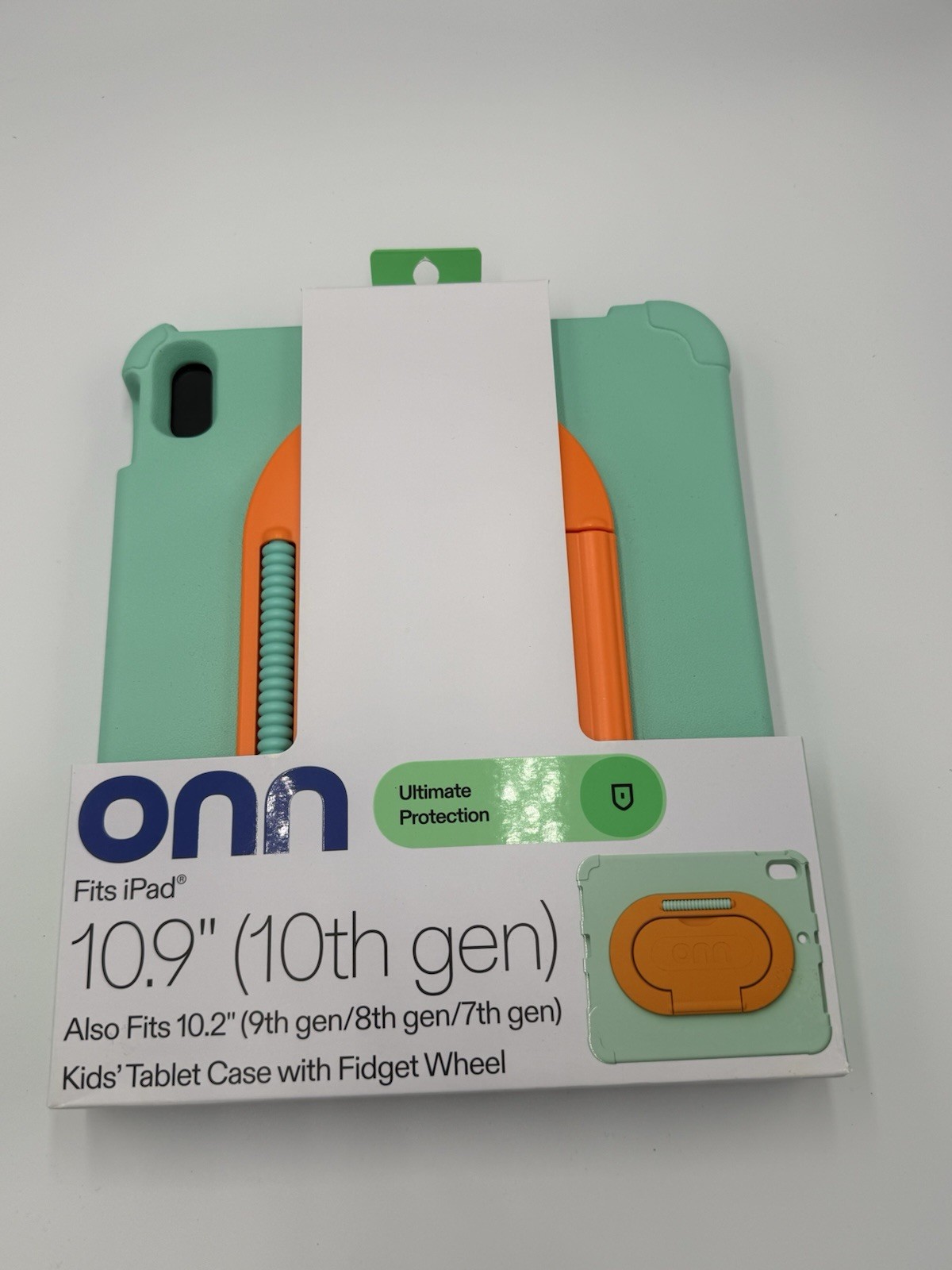 onn Kids Tablet Case w/ Fidget Wheel, Stand, Stylus Holder, iPad 10.2”/10.9” NEW