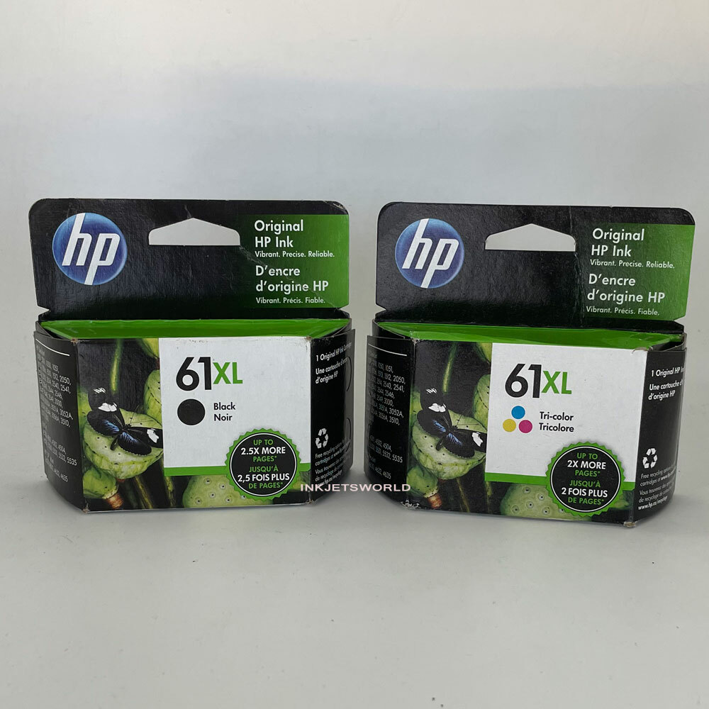 HP 61XL Black & Color Genuine Ink Cartridges Set HP 61XL Combo
