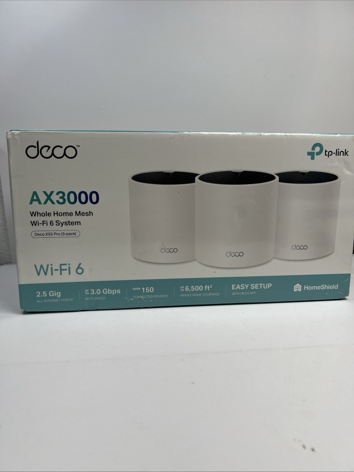 NEW Sealed TP-Link Deco X55 Pro 3 Pack AX3000 Wi-Fi 6 Whole Home Mesh System