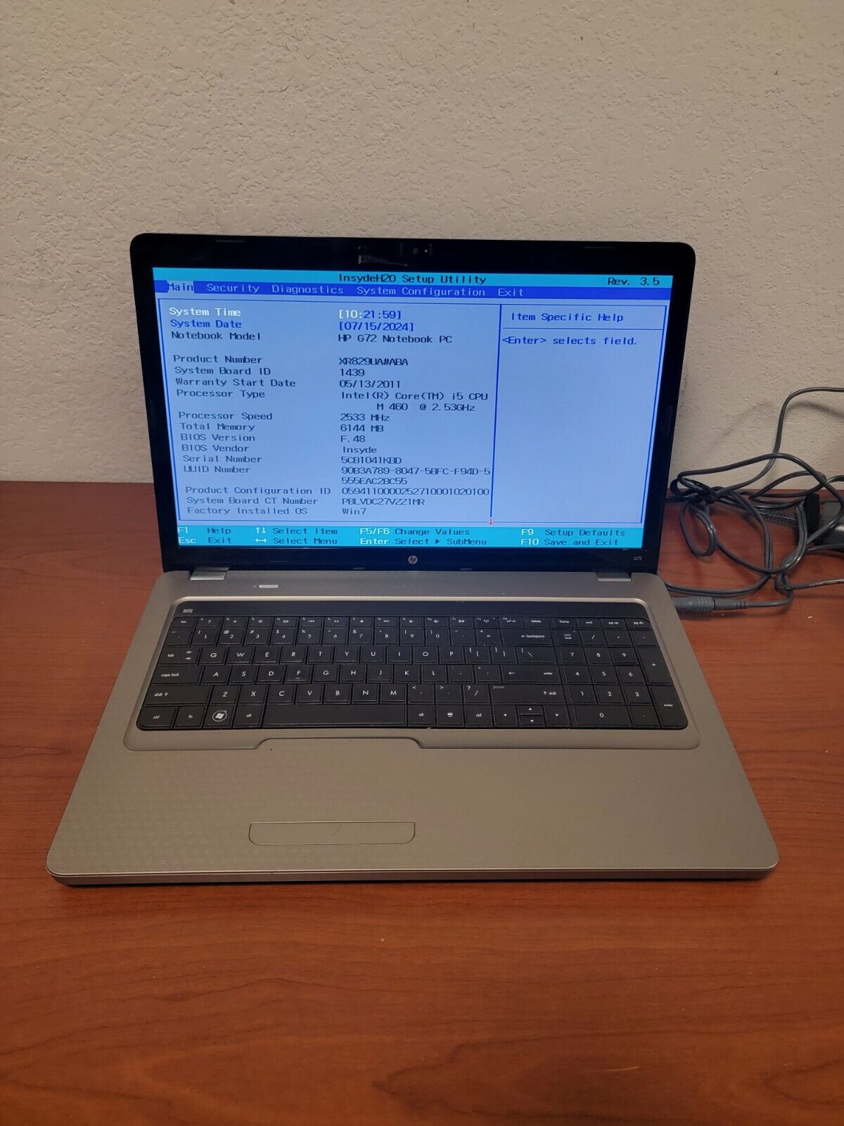 HP G72-B67US Laptop (17.3\