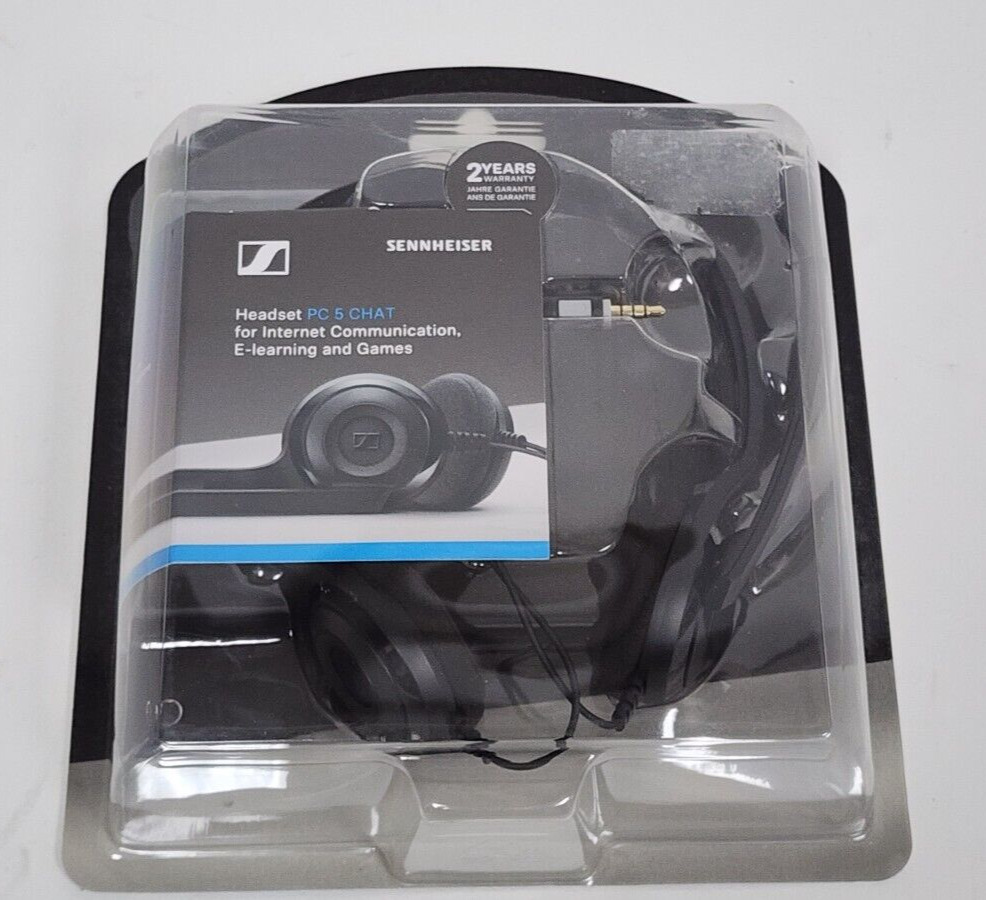 Sennheiser PC 5 Chat On-Ear 3.5mm Stereo Gaming Headset w/Boom Microphone - NEW