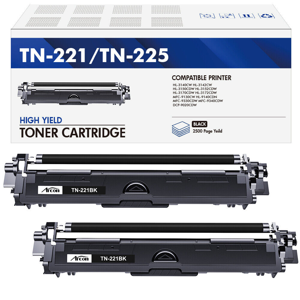 New TN221 TN225 Toner Cartridge For Brother MFC-9130CW MFC-9330CDW MFC-9340CDW