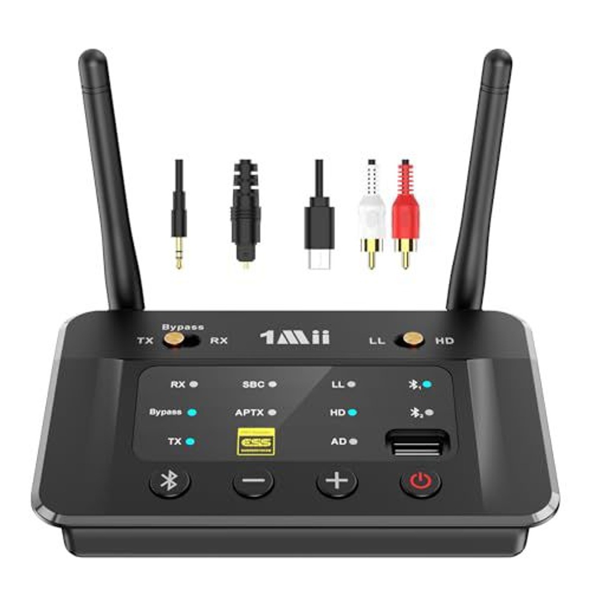 1Mii B03S Bluetooth 5.3 Transmitter Receiver Optical RCA AUX aptX Adaptive HD LL