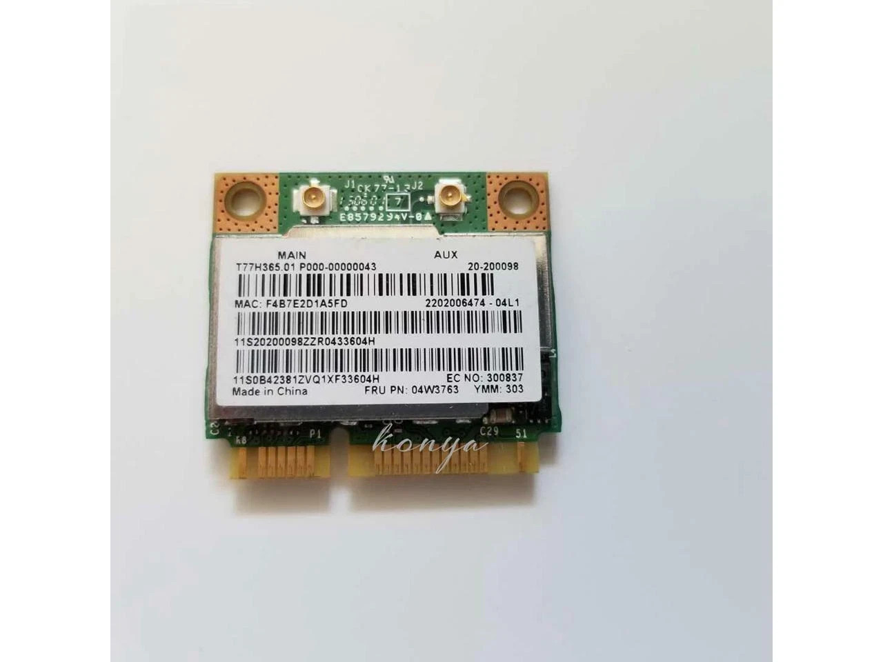 Broadcom Wireless WiFi Bluetooth Card BCM43228HMB FRU:04W3763