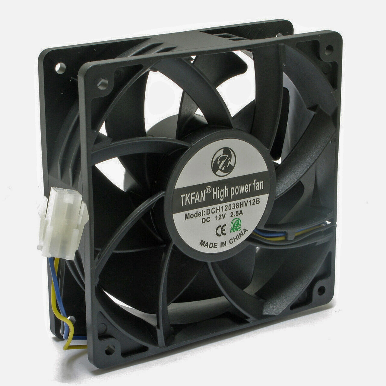 3-pack TKFAN ULTRA HIGH AIRFLOW SERVER MINER FANS 12V 285 CFM 120x38mm 3-Pin PWM