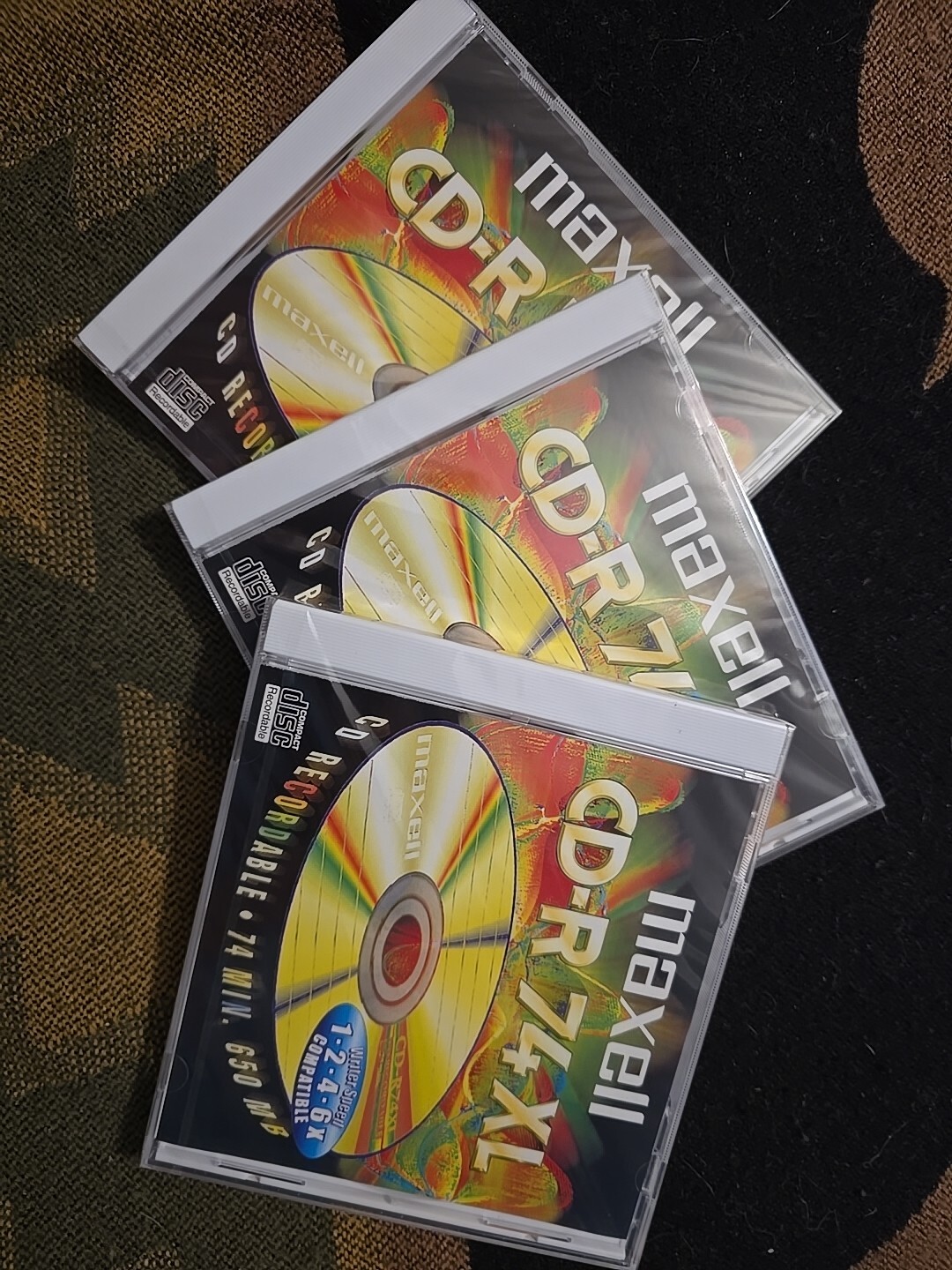 MAXELL CD-R 74 XL 74 Minutes Recordable 6x Speed Set Of 3