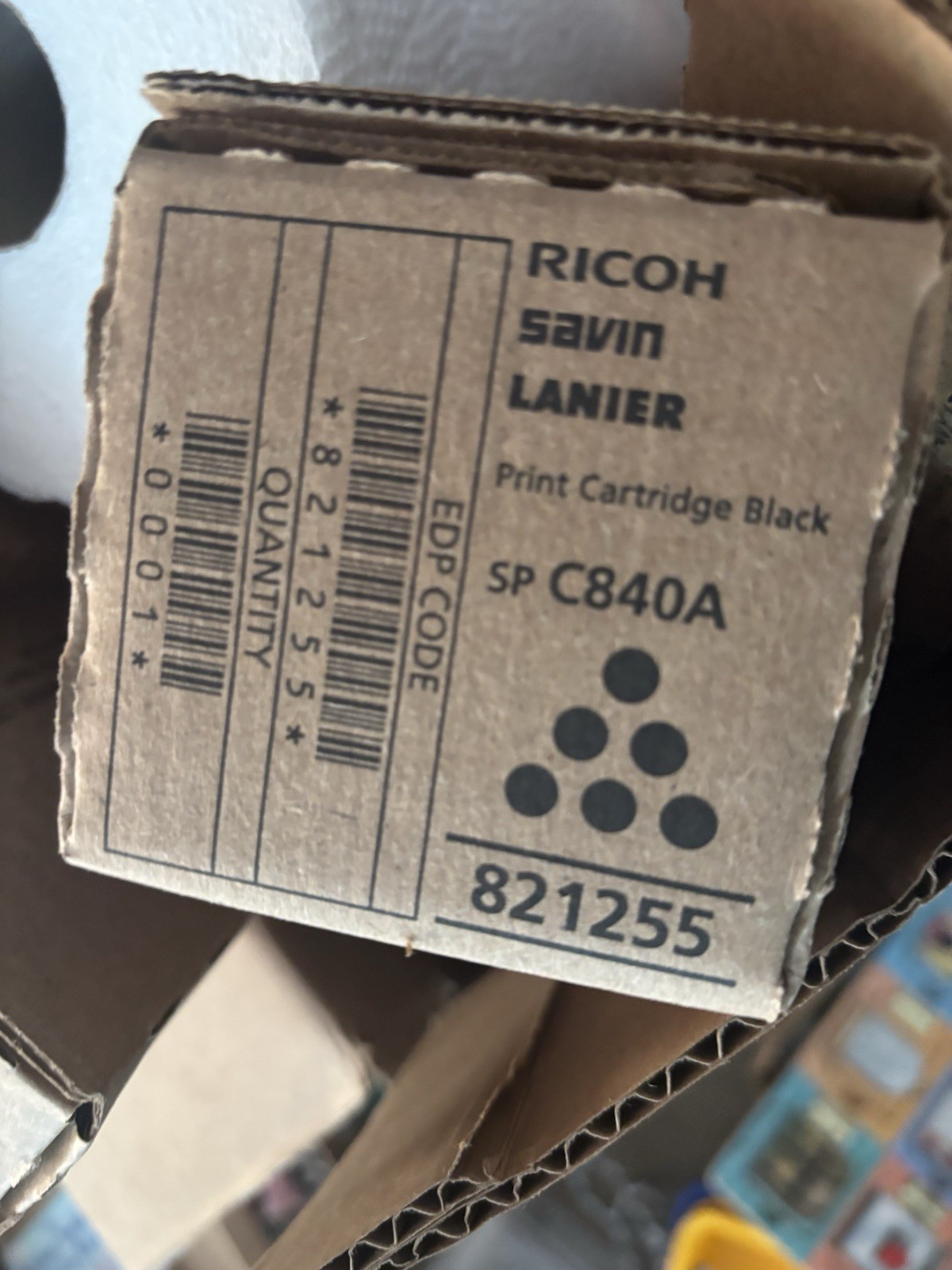 Ricoh SP C840A Black Print Cartridge