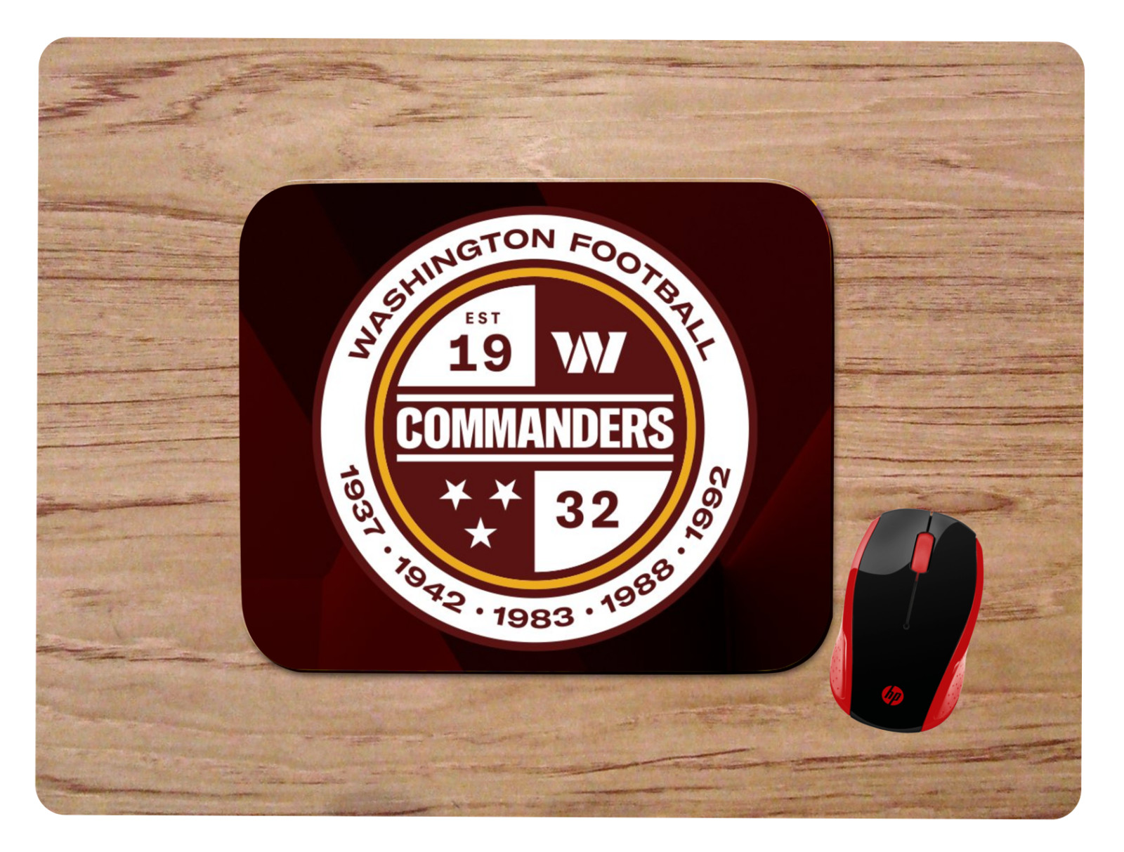 WASHINGTON COMMANDERS FOOTBALL CUSTOM MOUSE PAD MAT PC GAMING VIRTUAL SCHOOL d2