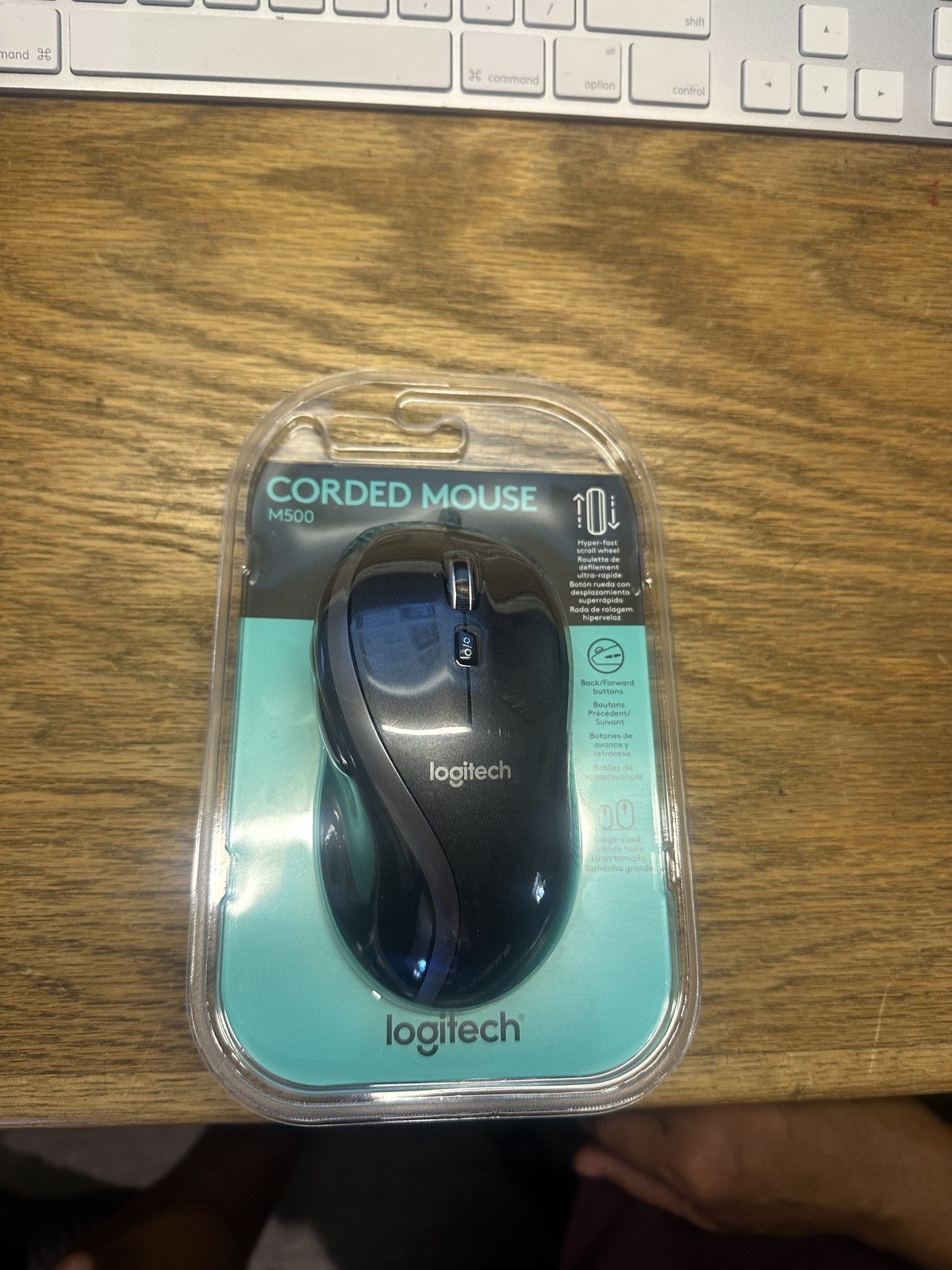 Logitech M500 Wired USB Laser Mouse 1000 DPI Ergonomic 7 Buttons Black