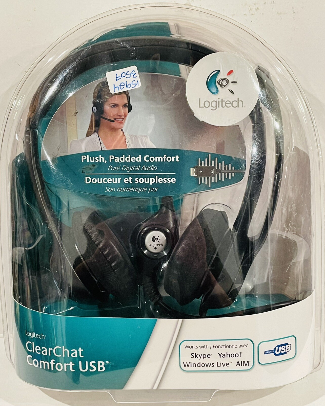 LOGITECH H390 USB HEADSET WITH NOISE-CANCELING MICROPHONE BLACK NIP [AK]