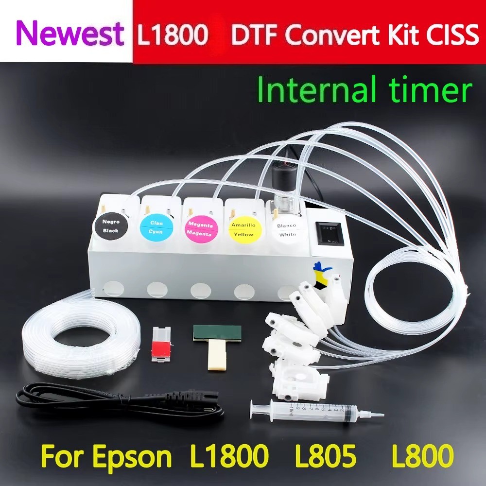 L1800 DTF CISS Conversion Kit With Stirrer Timer for Epson L800 L805 L1800