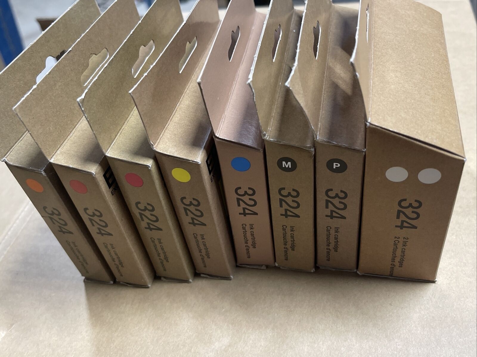 1 Set (8 ColorGenuine Epson 324 Ink Cartridges SureColor P400 Printer 2018 -2020