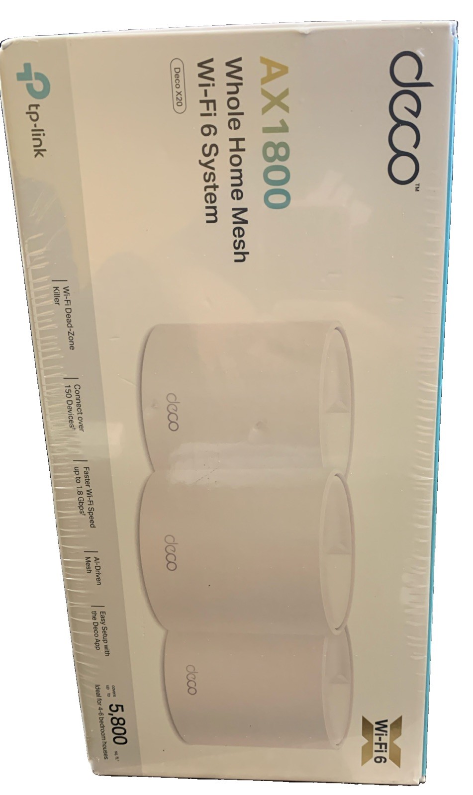 TP-Link Deco X20 AX1800 Wi-Fi 6 Mesh System 3-Pack for Whole-Home