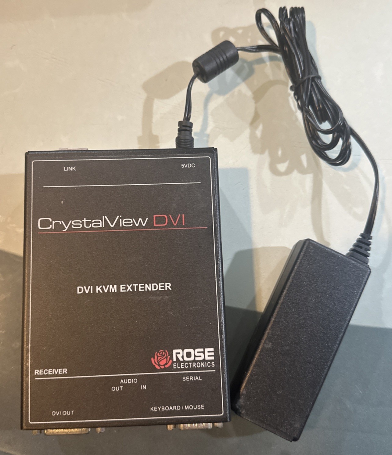 ROSE ELECTRONICS CRV-MR/AUD CRYSTAL VIEW MINI CAT 5 KVM EXTENDER. J5-9