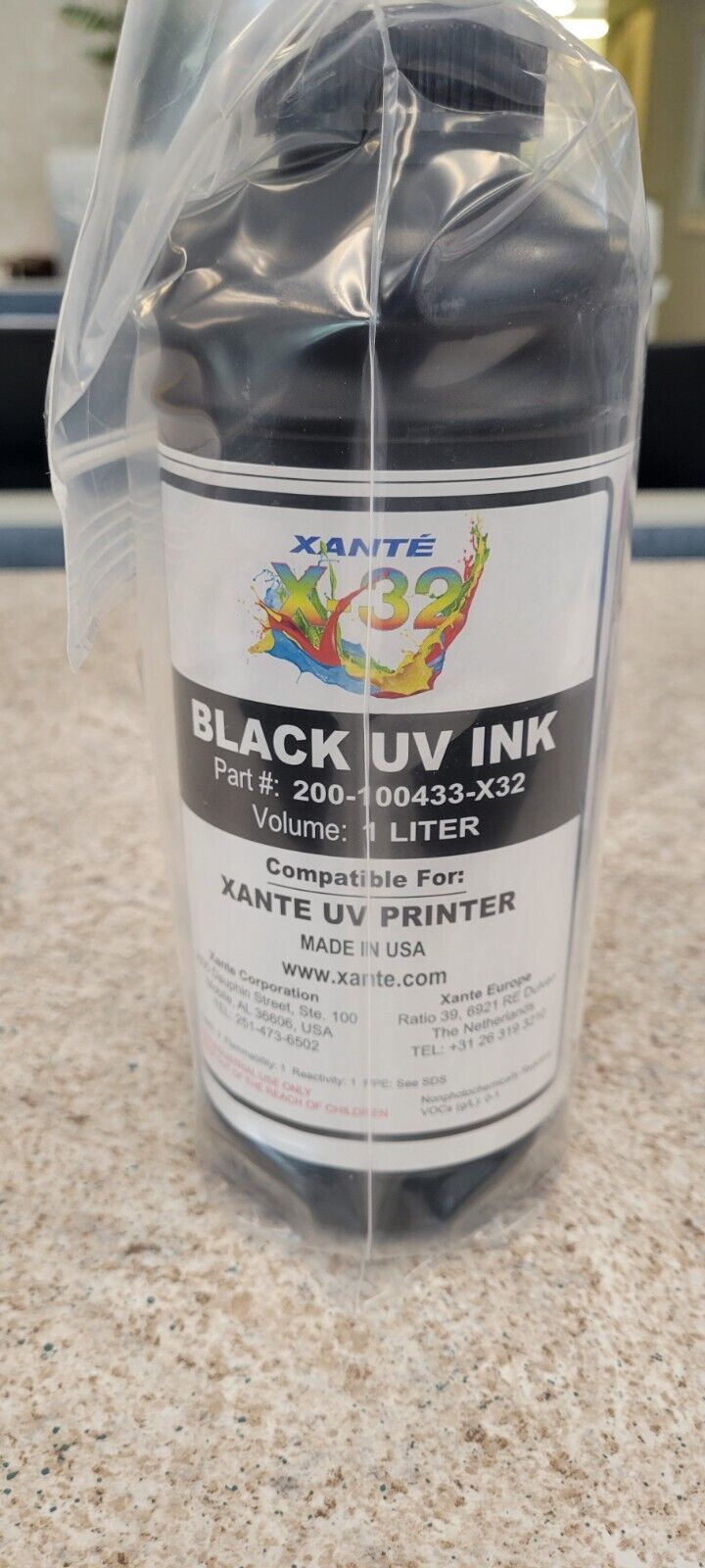 Xante Vivid UV Ink Black 1000ml for X-Series Printers - 200-100433