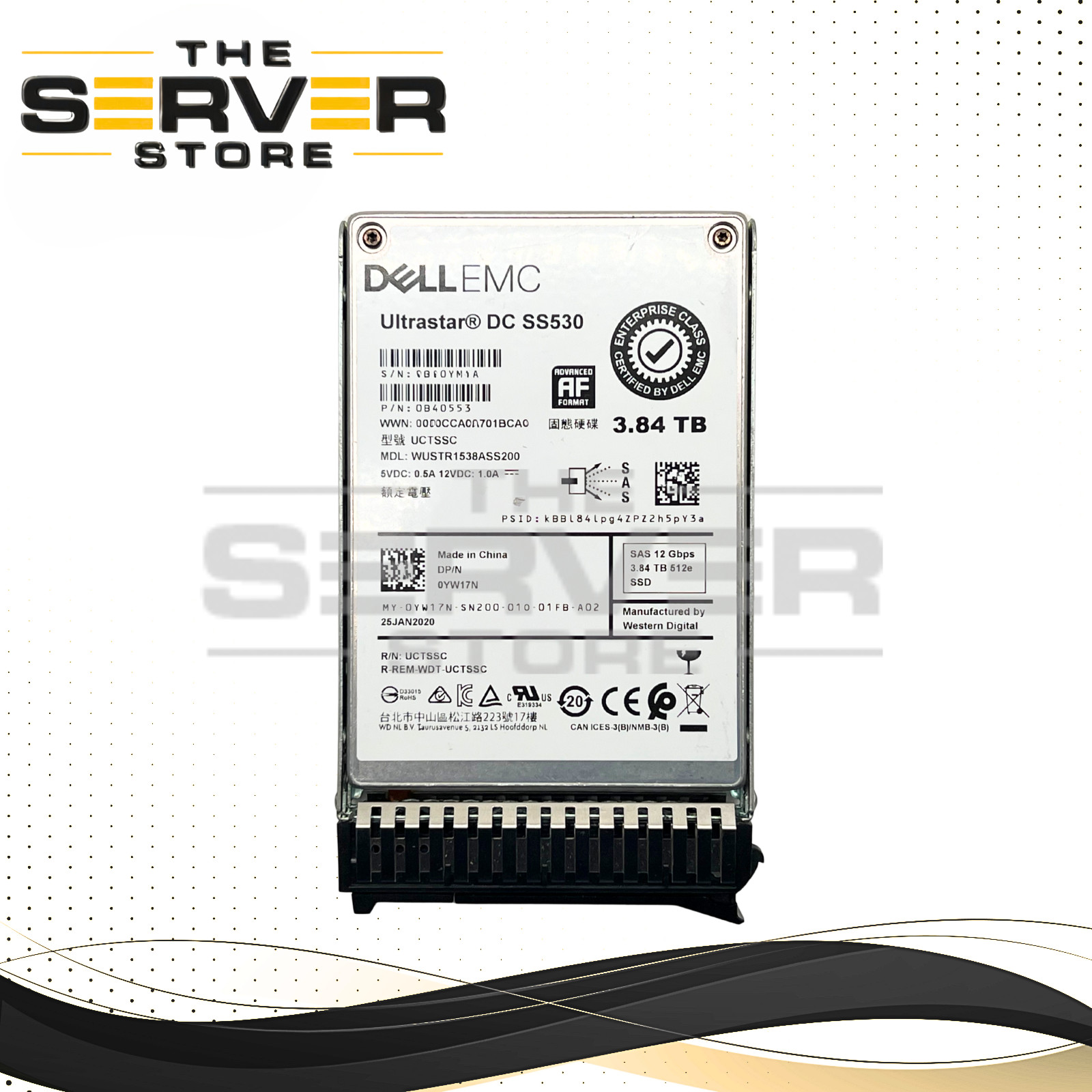 (NOB) WD 3.84TB SAS 12G RI 2.5" SSD DC SS530 ThinkSystem Servers WUSTR1538ASS200