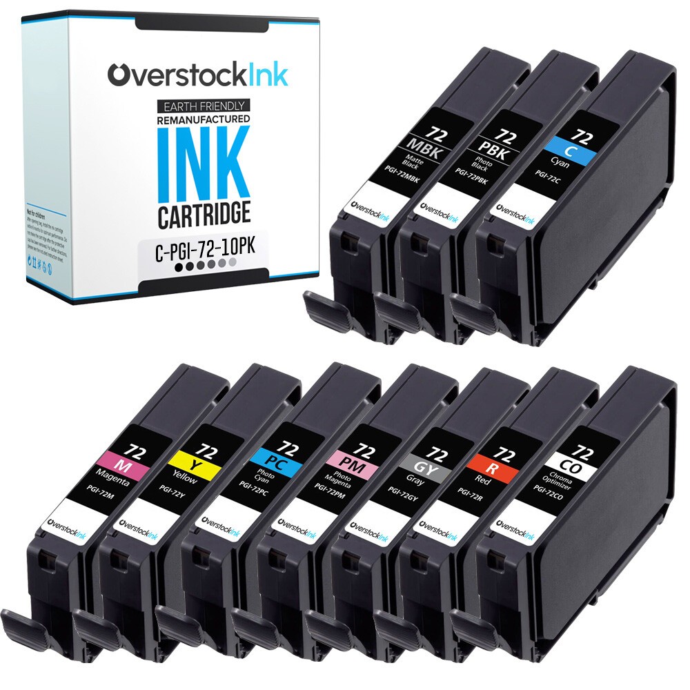 10-PK Compatible OSI PGI-72 Ink Cartridges For Canon Pixma Pro-10 10S Printers