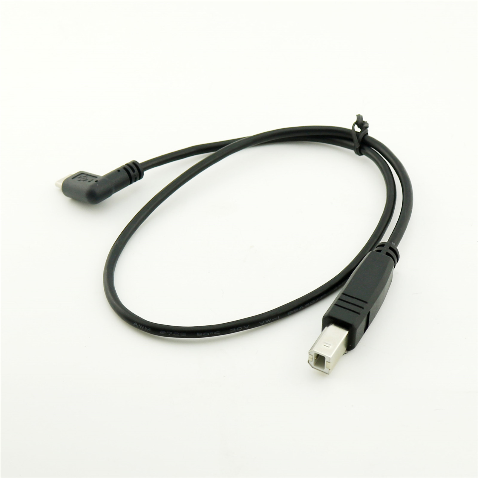 10x USB Type C 3.1 Male Right Angle to USB 2.0 B Male Cable Printer Scanner 50cm