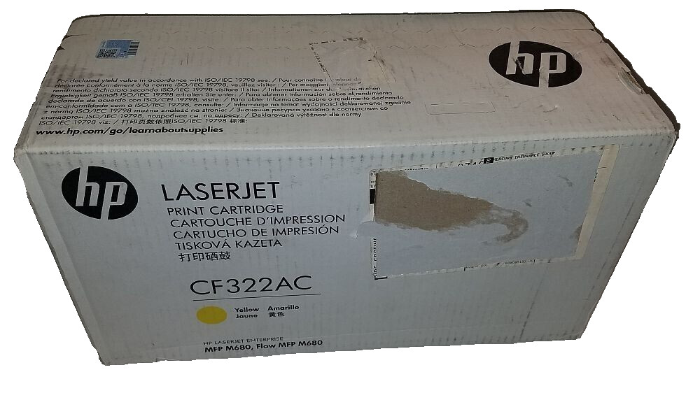 HP LaserJet Enterprise MFP M680 Color Toner CF322AC Yellow NEW
