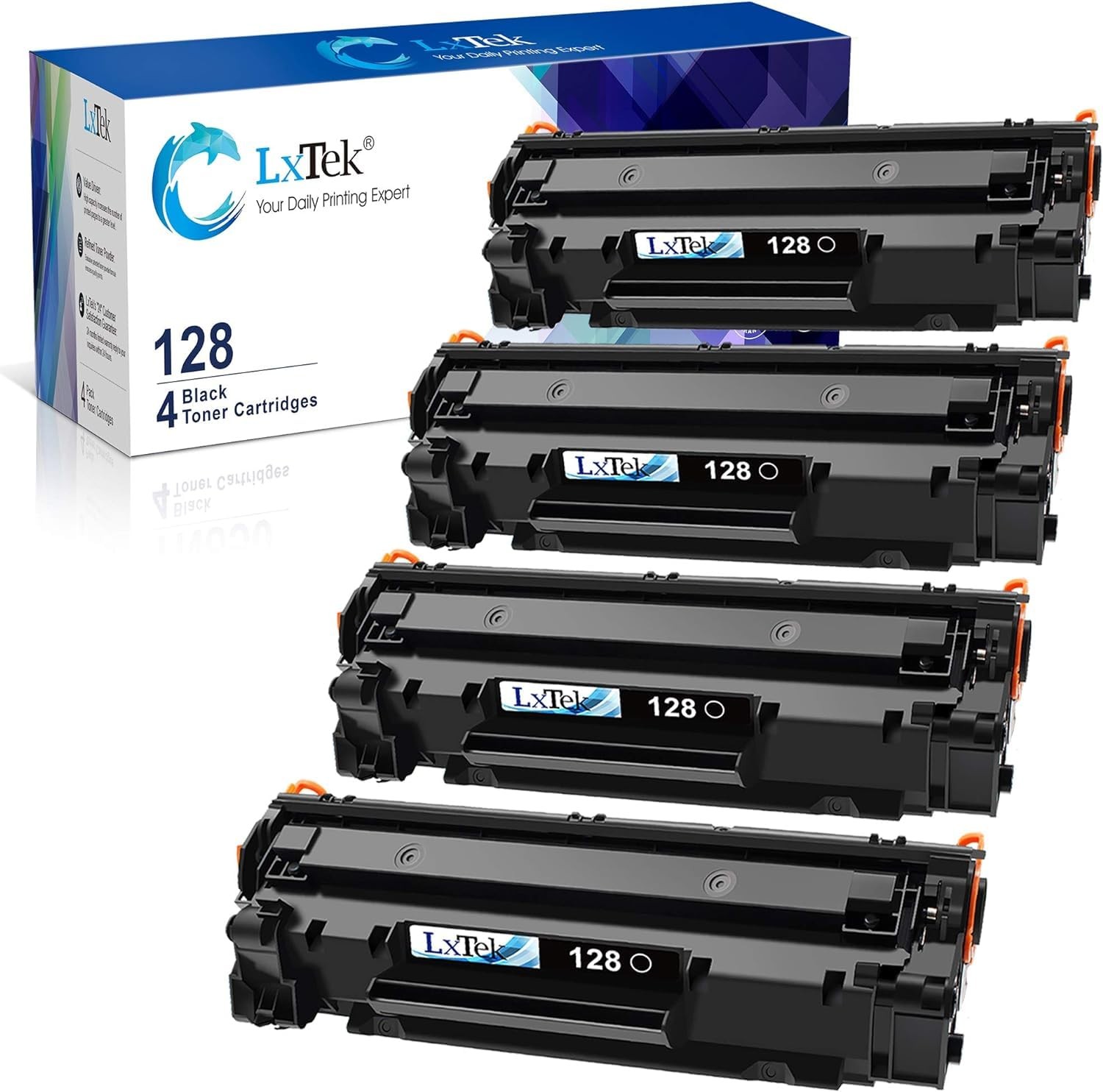 LxTek Compatible Toner Cartridge Replacement for Canon 128 Toner Cartridges, ...