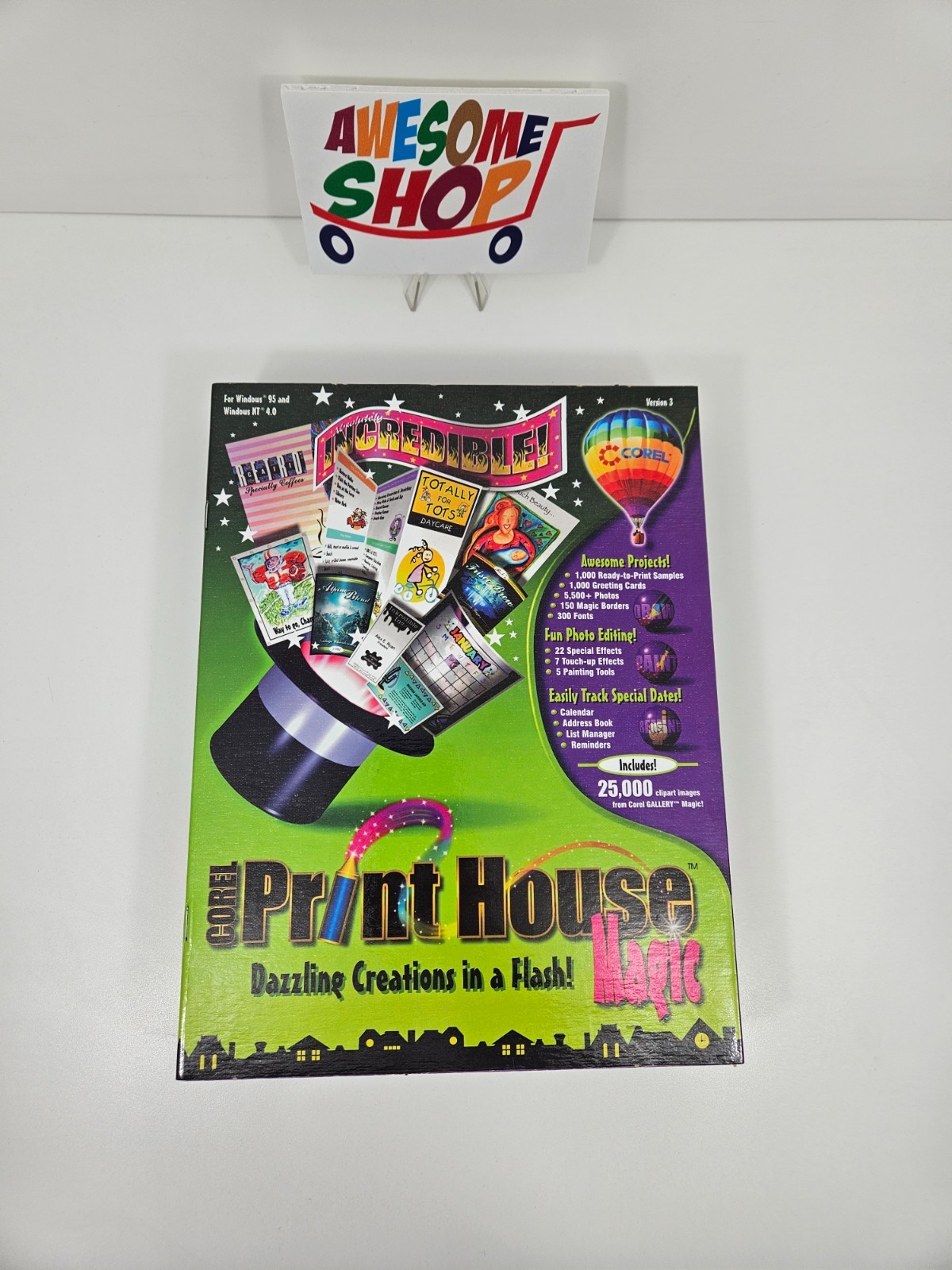 Corel Print House Magic 1997 Clip Art Software Windows 95 PC 3 CD Rom Rare NEW