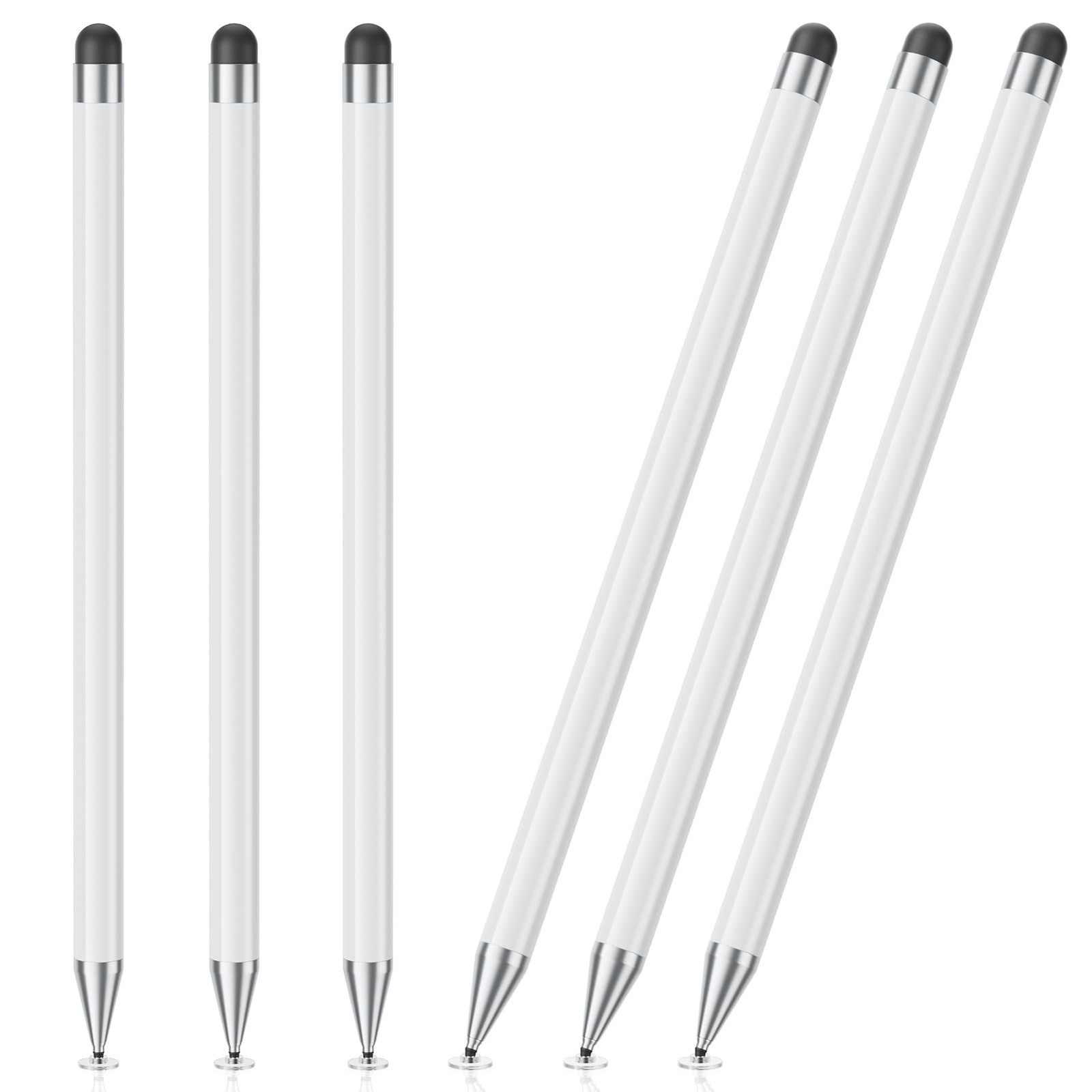 Stylus Pen for Touchscreen, 6 PCS 2-in-1 High Precision and White