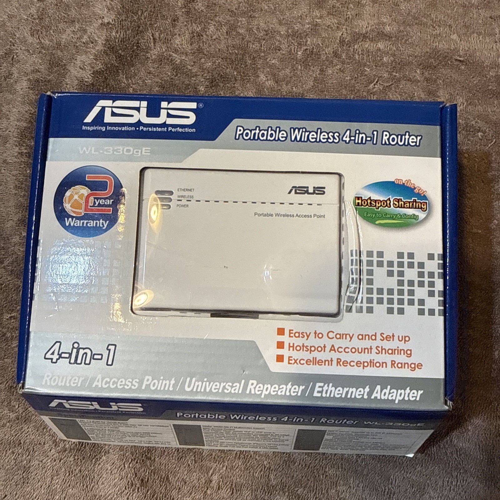 ASUS WL-330GE 54 Mbps 1-Port Wireless G Router