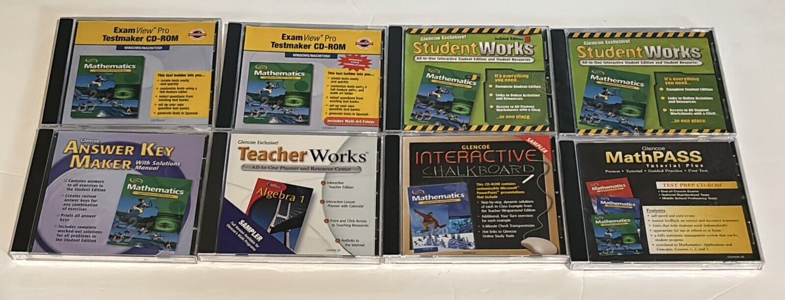 Lot 8 Glancoe Mathematics/Algebra Teacher/Student Works/Answer CD-Rom Unopened