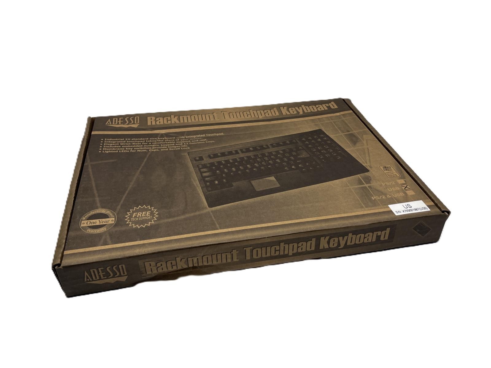 Adesso Rackmount Touchpad Keyboard ACK-730UB