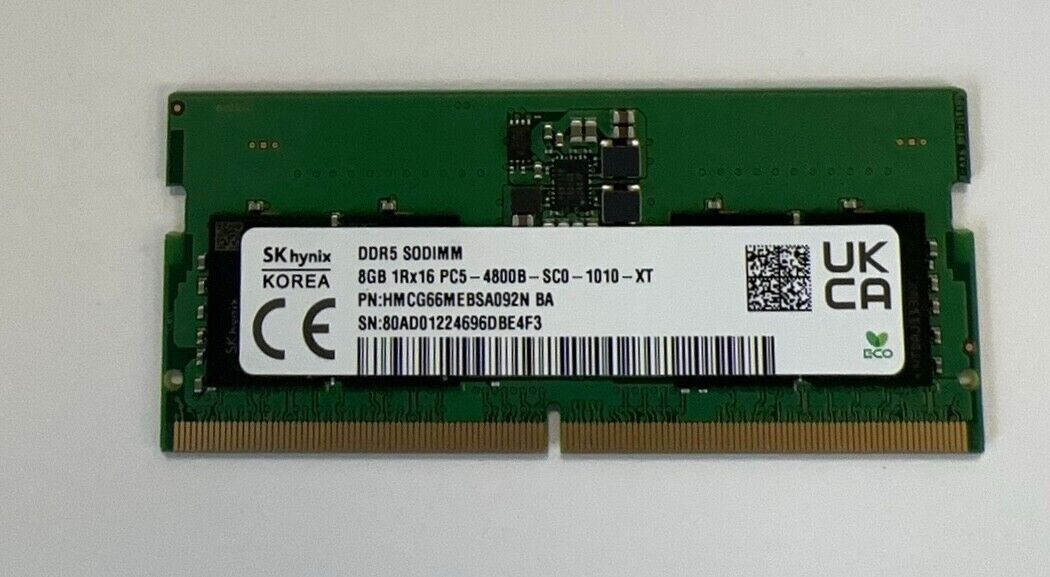 SK Hynix 8GB DDR5 1R x 16 SODIMM 4800 MHZ RAM for Laptop/ Notebook PC