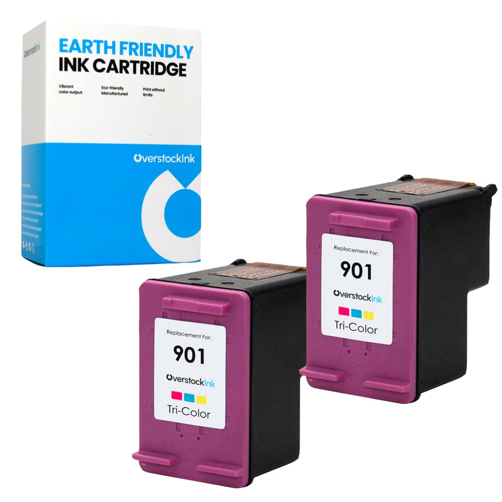 OSI 2-Pack Compatible HP 901 Ink Cartridge Color for OfficeJet 4500 J4500 J4524