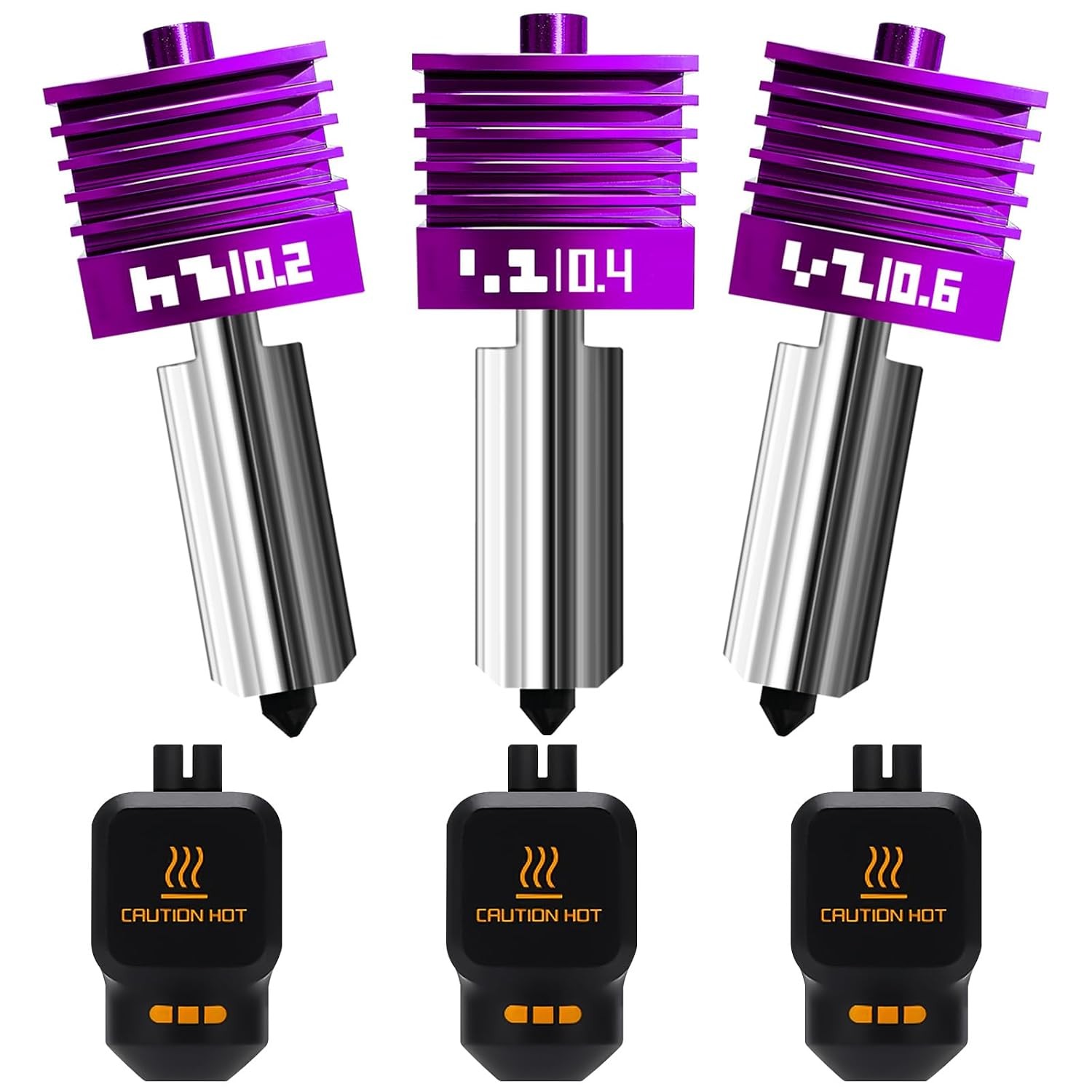 3PK 0.2/0.4/0.6mm MPVD Hotend for Bambu Lab X2D /P2S /H2D /H2C /H2S Print Head