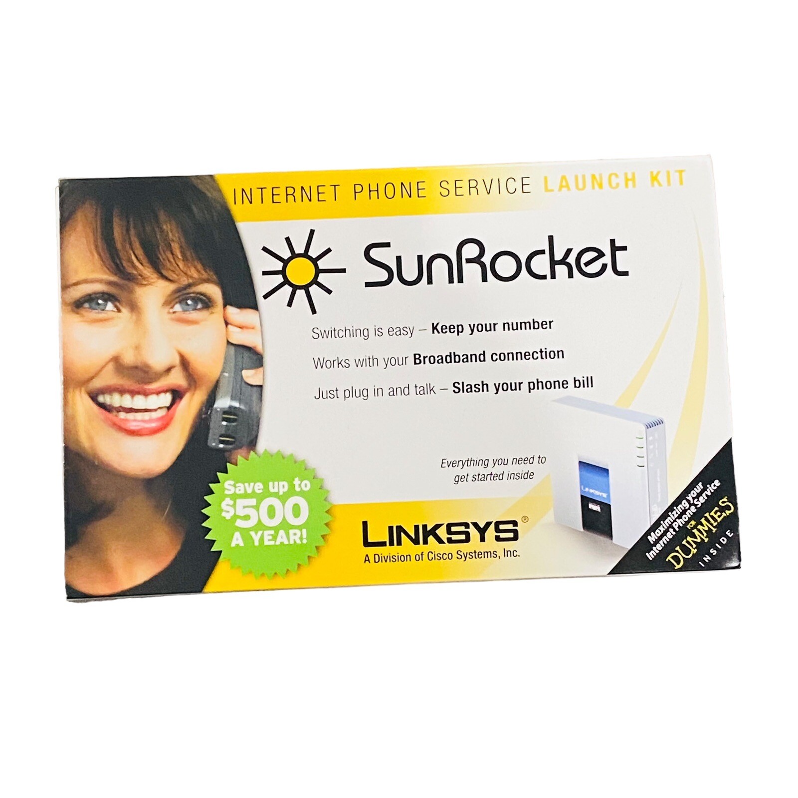Linksys SunRocket Internet Phone Service Launch Kit 2PA2102-R1