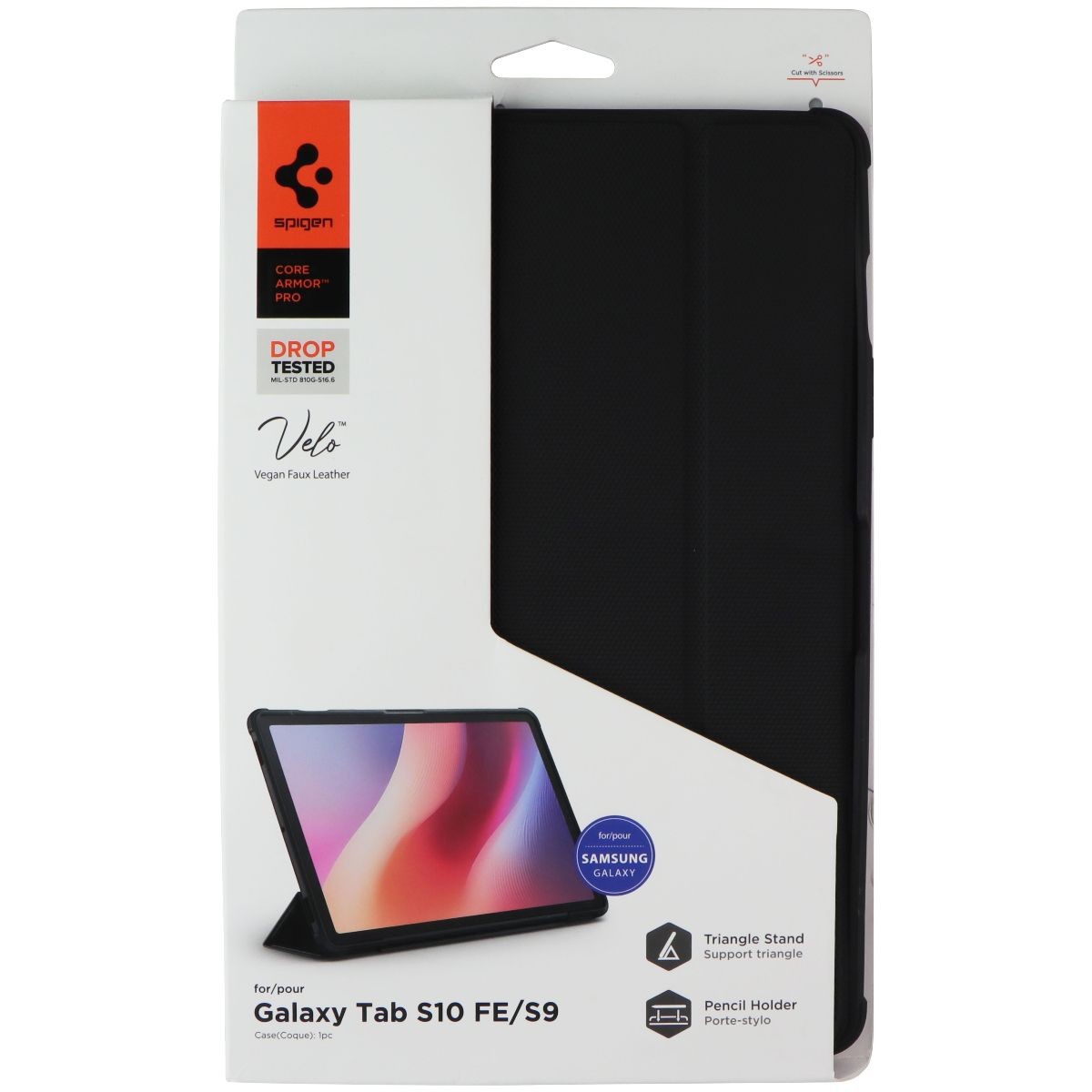 Spigen Core Armor Pro Folio Case for Samsung Galaxy Tab S10 FE / S9 - Black