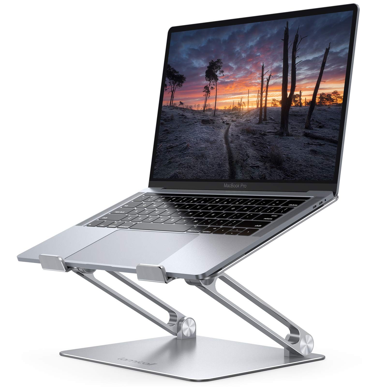 Lamicall Aluminum Laptop Stand for Desk MacBook Air Pro Neo 1-Silver