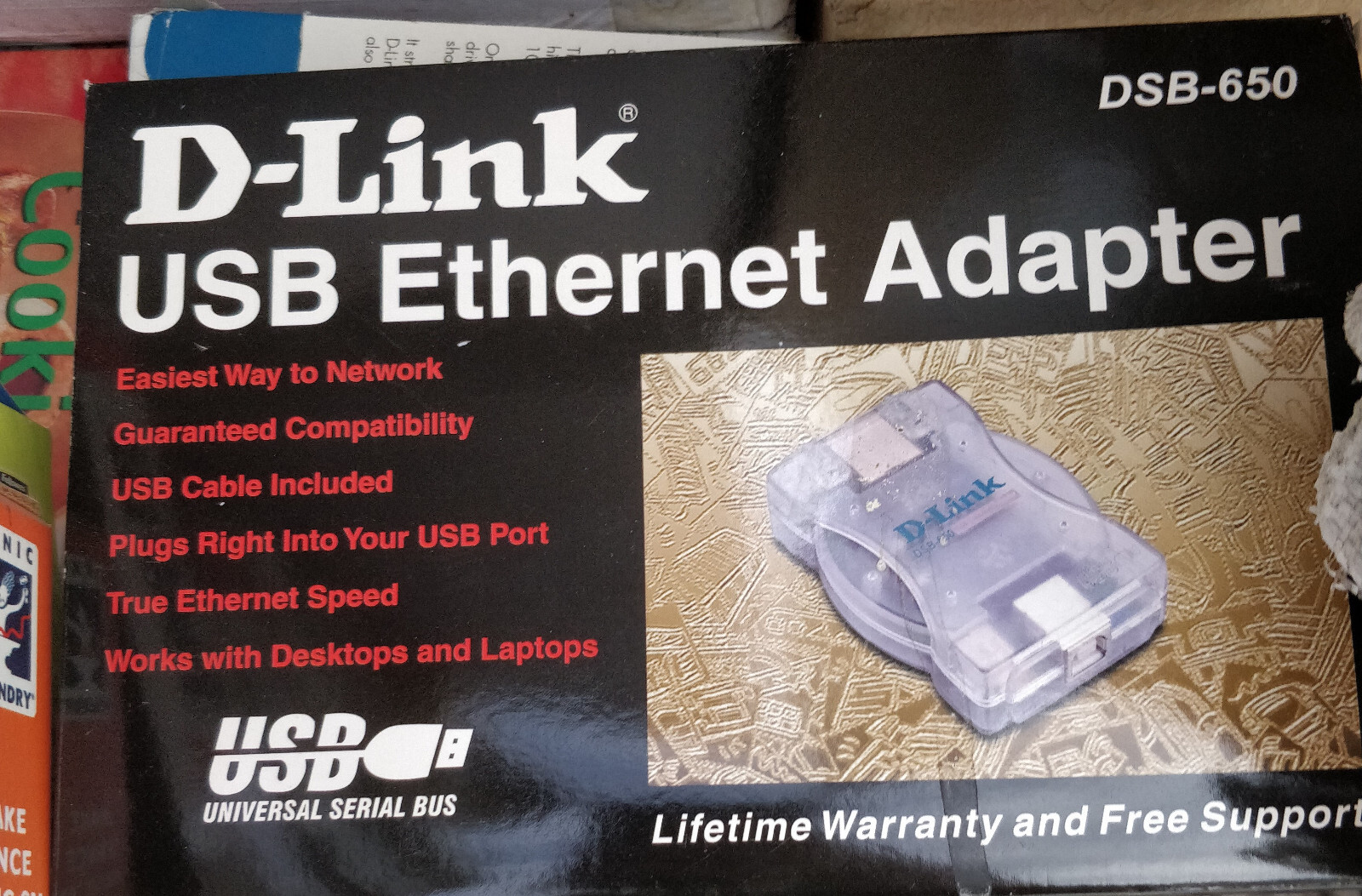 D-Link USB Ethernet Adapter Dsb-650 - NIB