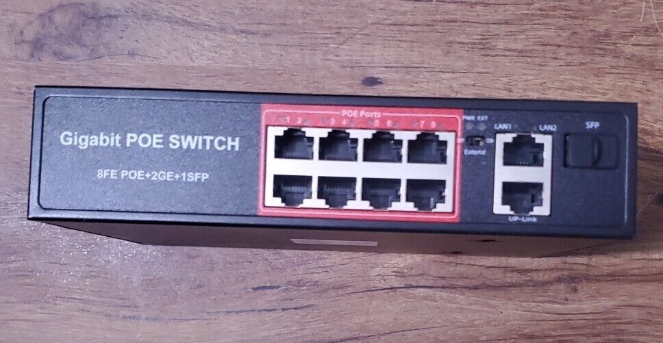 11-Port Ethernet Unmanaged PoE Switch 8 PoE+ Ports@100W 2 Gigabit Uplinks 1*1...
