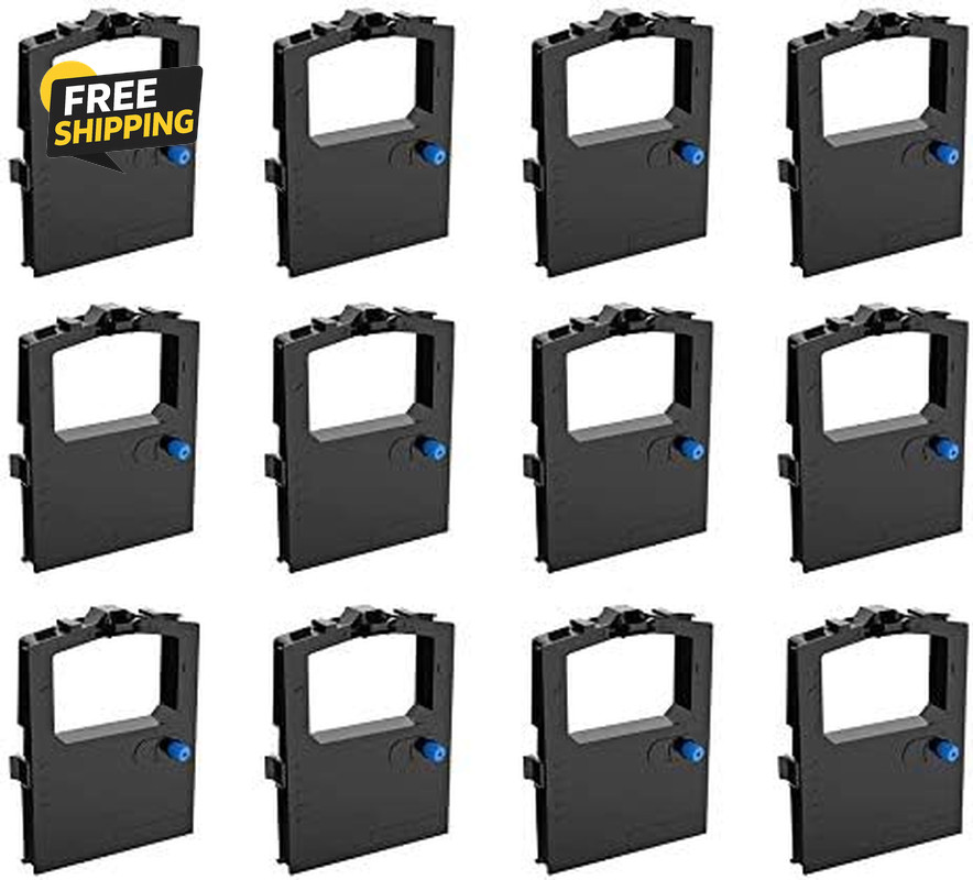 12 Pack Printer Ribbon for Okidata Microline 320 321 52102001 52104001 Black