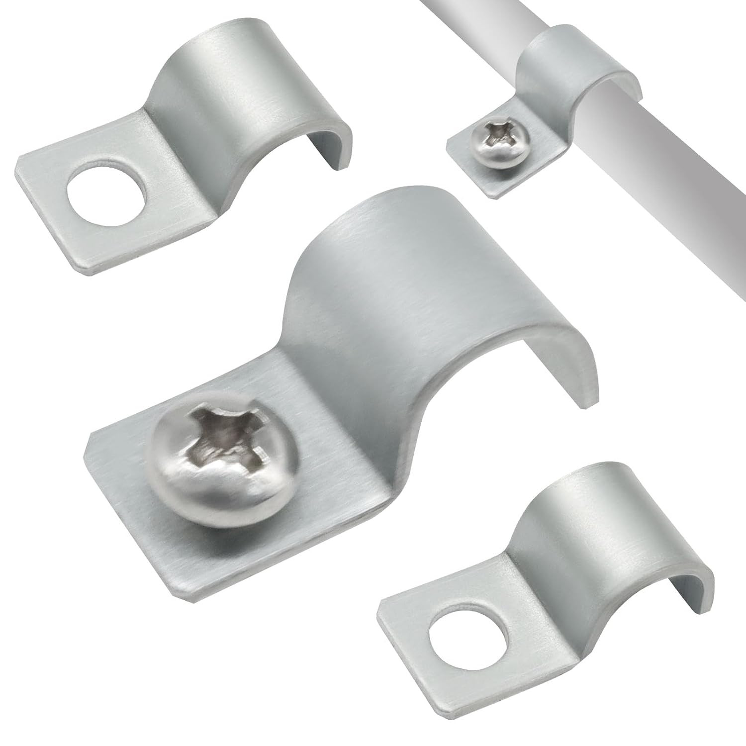 Heavy Duty Cable Wire Clips, 100 Pcs, 1/4 Inch | Zinc Plated Steel, Secure Wall