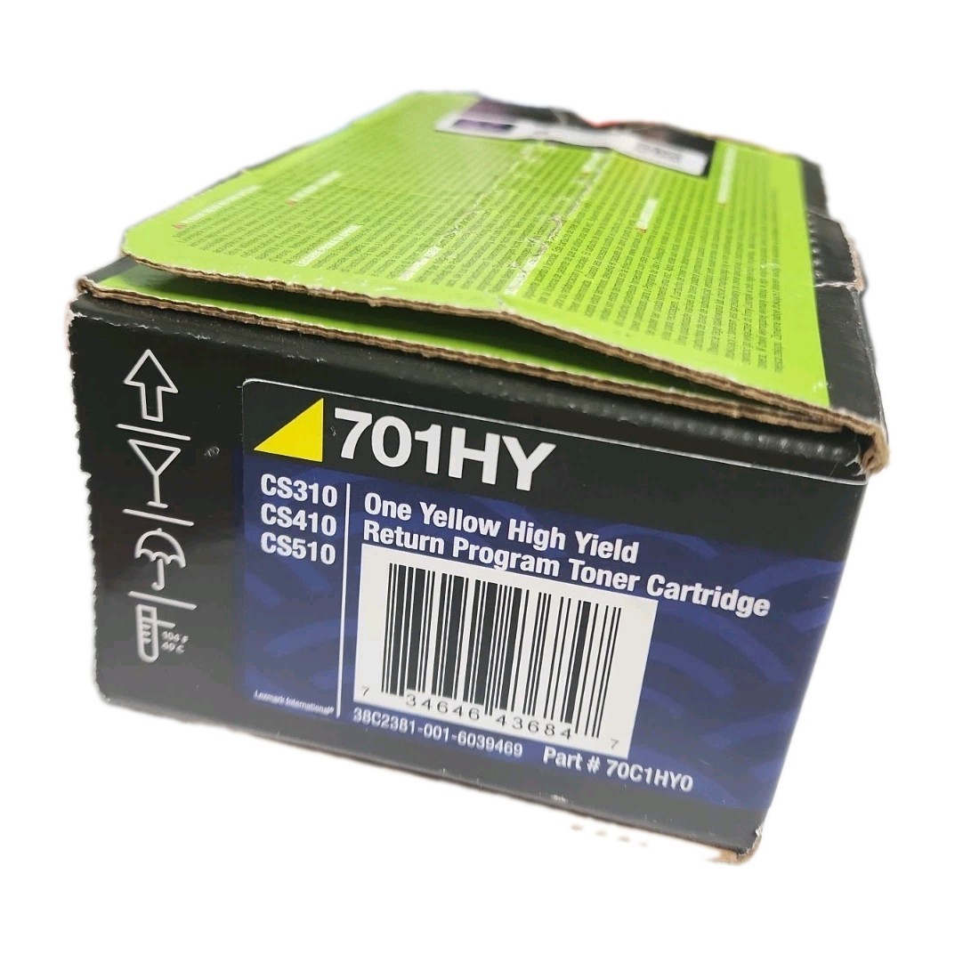 Lexmark 701HY Yellow High Yield Return Program Toner Cartridge for CS310/410/510