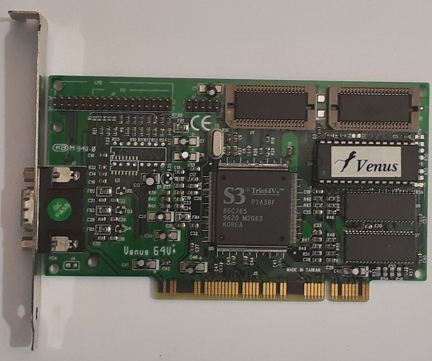 Venus 64V+ PCI Graphics Card (S3 Trio64V+, 86C765, 2MB, Retro, 1996)