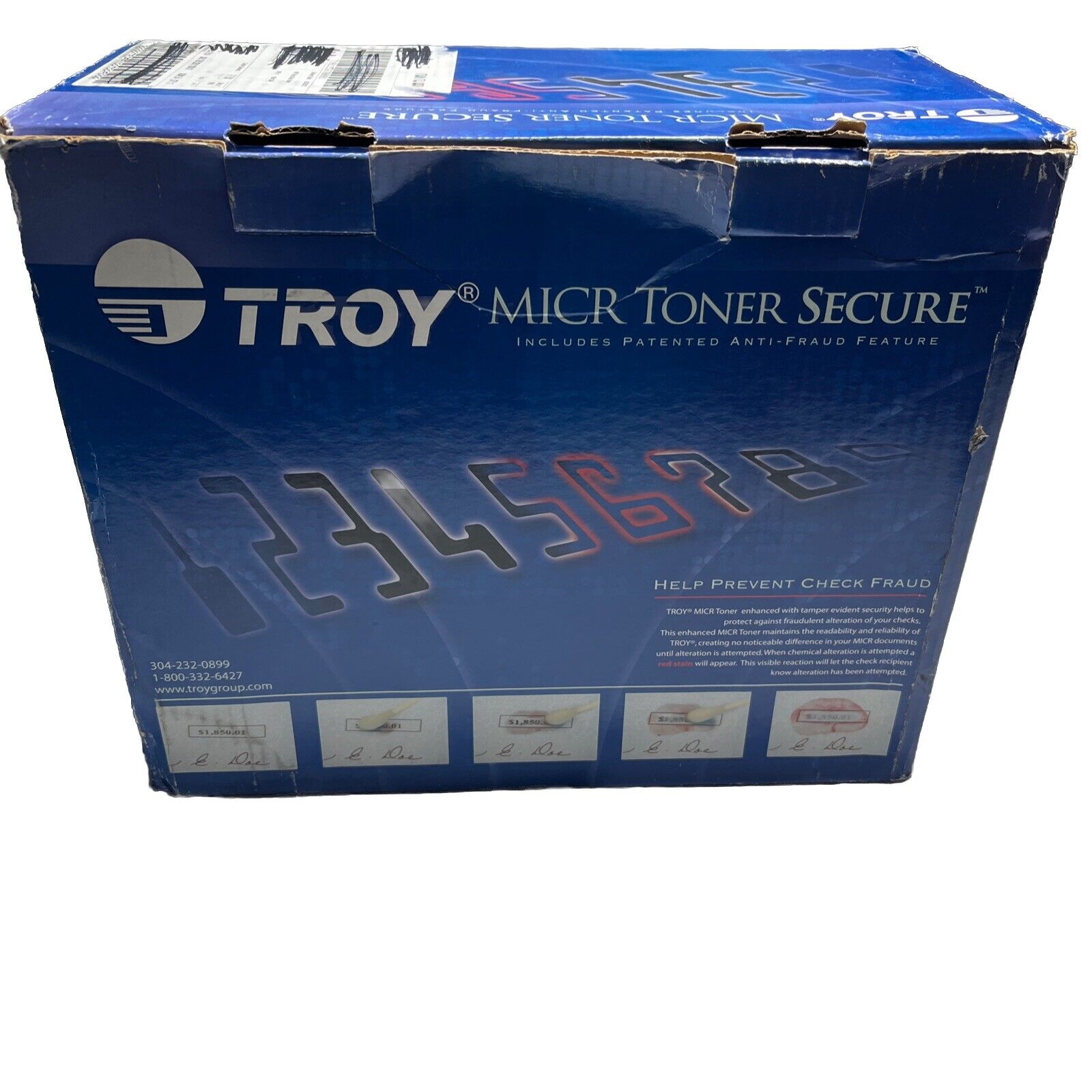Troy MICR Toner Secure 02-81118-001 Open Box Sealed Toner Q1338A Anti-fraud 2018