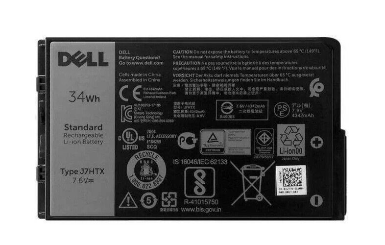 Genuine Dell Latitude 12 7212 7220 7202 Rugged Tablet 451-BCDH J7HTX battery 34W