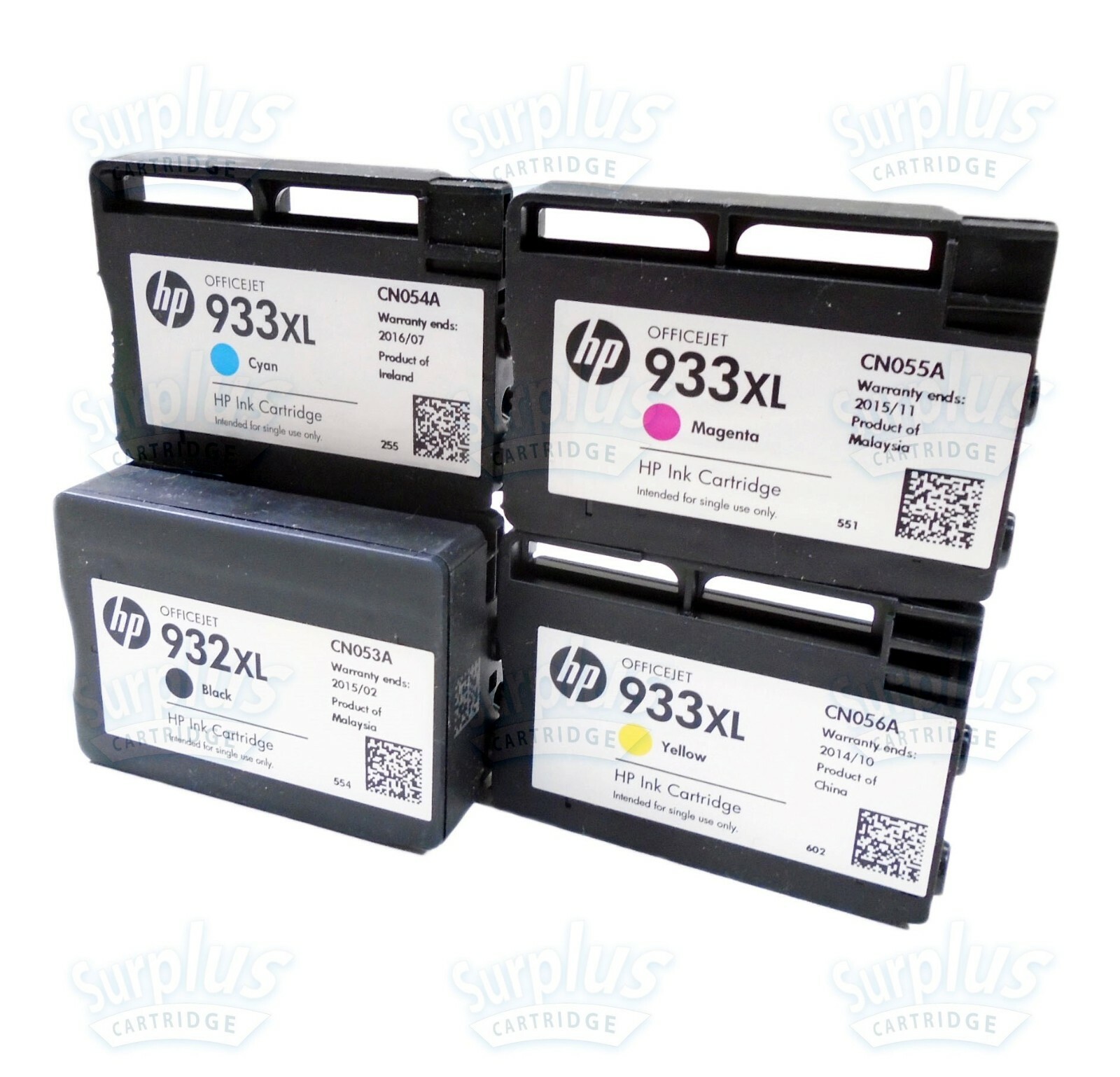 4pk Genuine HP 932XL Black 933XL Color Ink OfficeJet 6100 6600 7110 7612