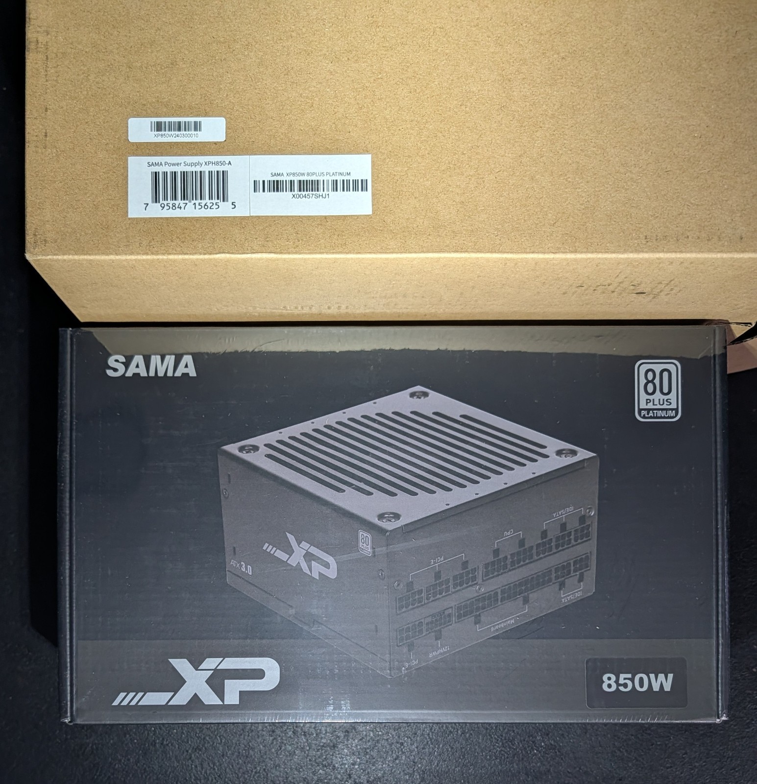 SAMA 850W Power Supply ATX 3.0 PCIE 5.0 Modular 80 PLUS PLATINUM Certified PSU