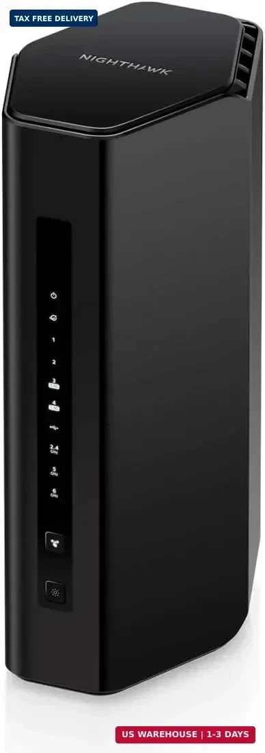 Tri Band WiFi 7 Router 9.3 Gbps Covers 2500 Sq. Ft. NETGEAR Nighthawk RS300