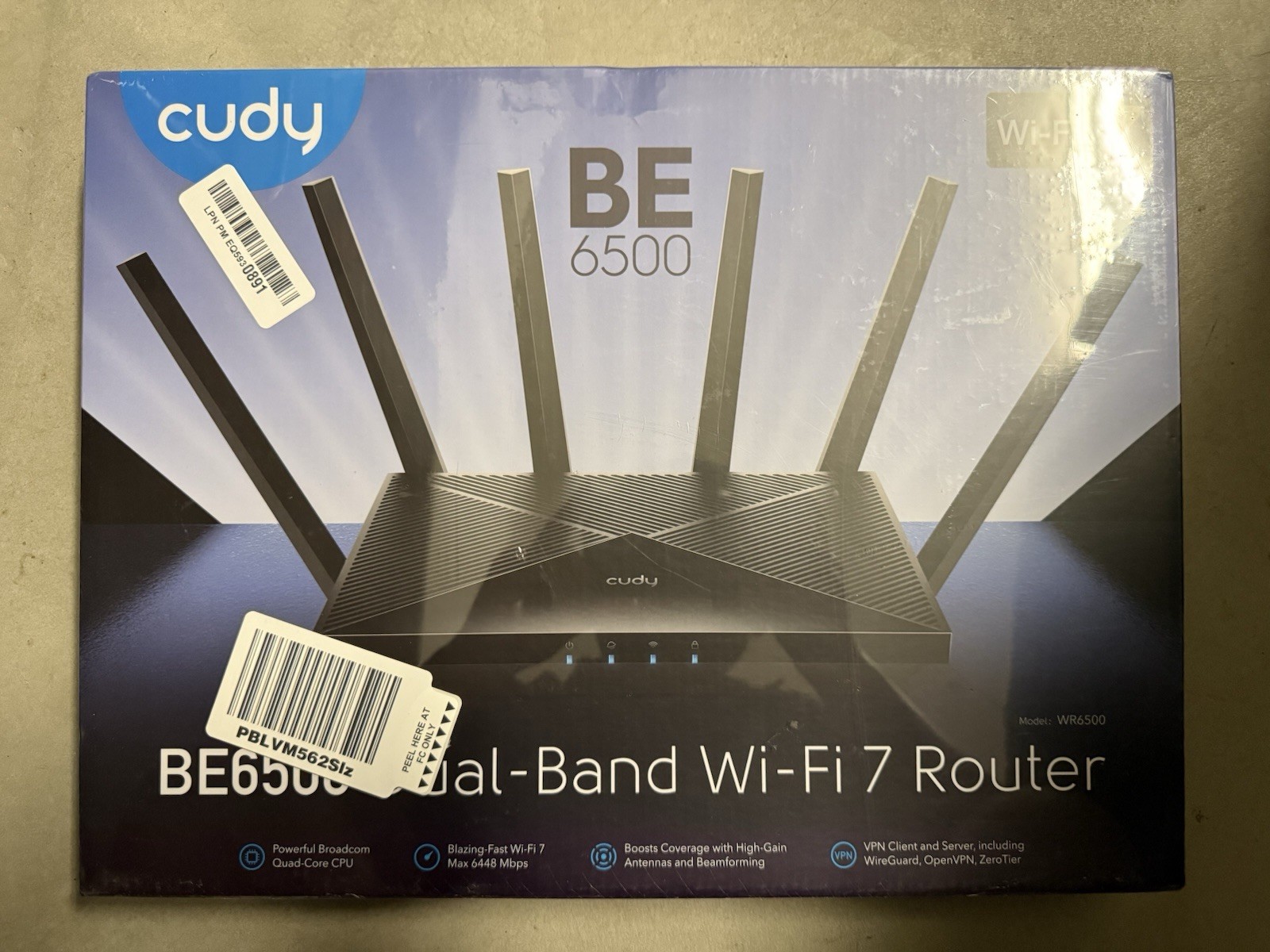 CUDY WR6500 Gigabit Wi-Fi 7 Router Router 4-port  wireless NEW sealed