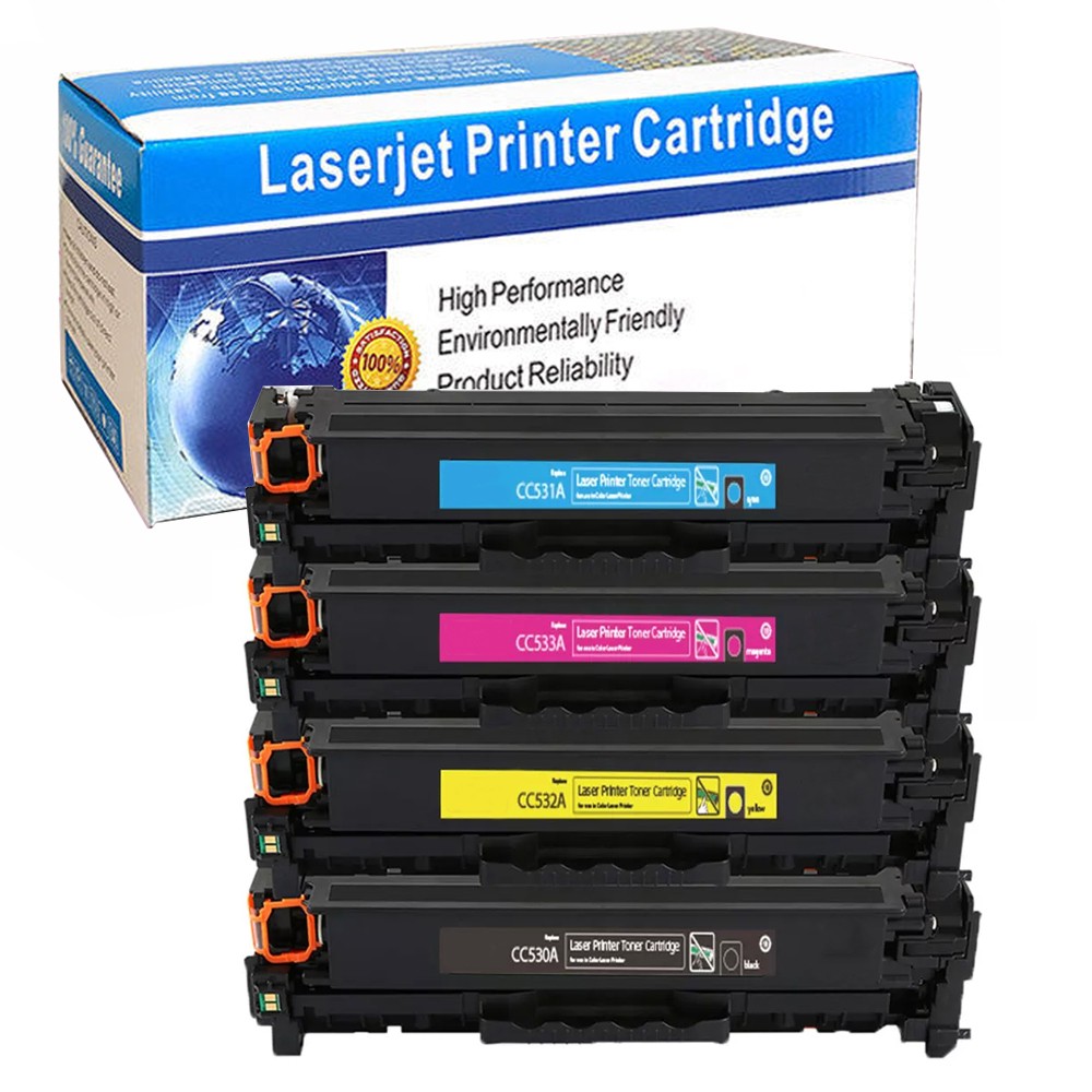 4PK CC530A Series Color Toner Set for HP CP2025 CM2320